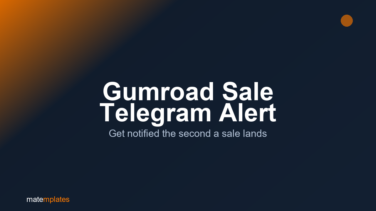 Gumroad sales notifier cover