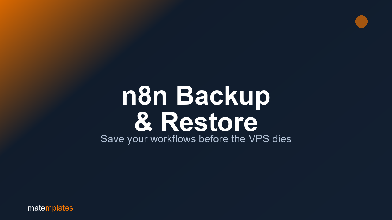 n8n Backup & Restore: Save a Self-Hosted Instance From Total Loss cover