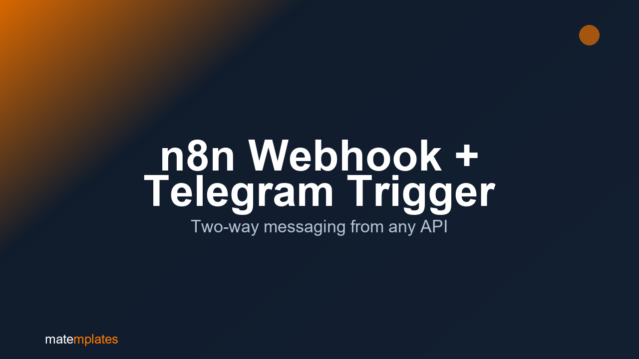 n8n Webhook to Telegram: The Only Trigger You Actually Need cover