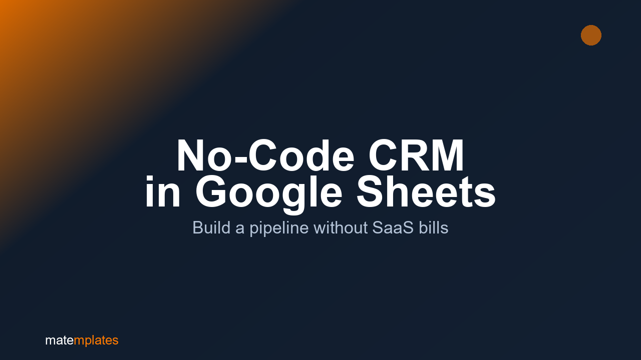 Build a No-Code CRM in Google Sheets with n8n cover