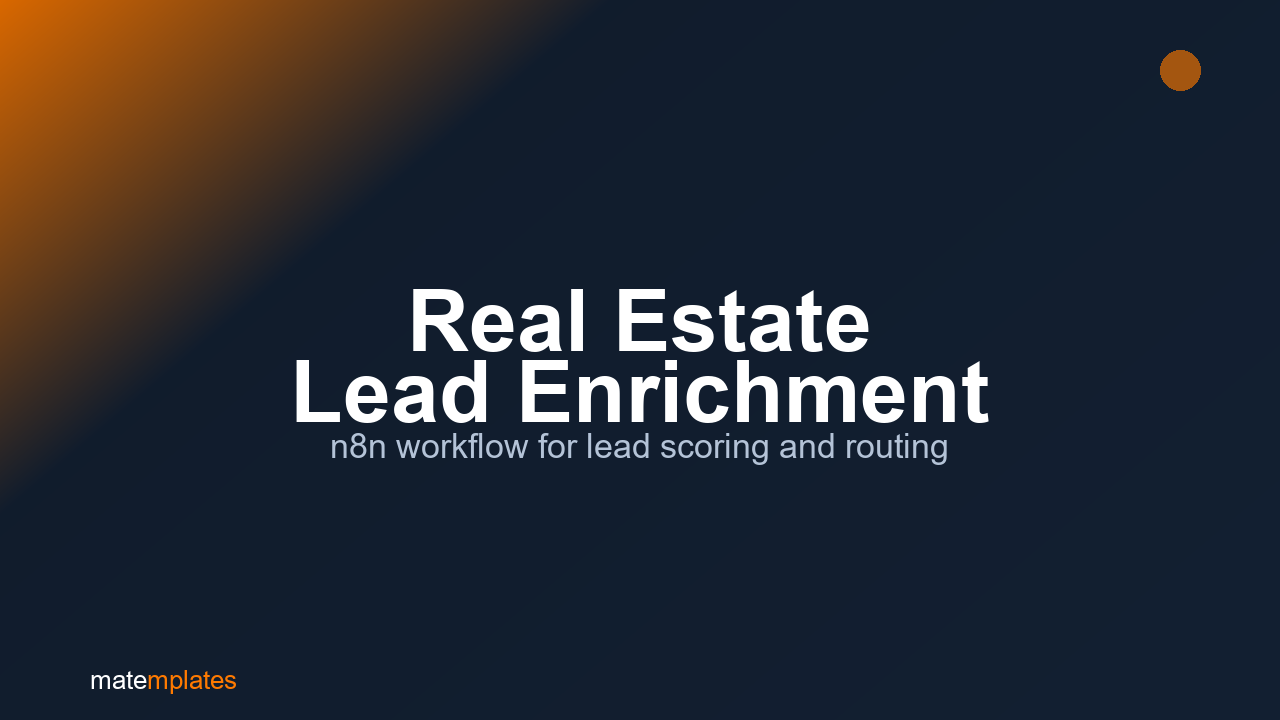 Real estate lead enrichment cover