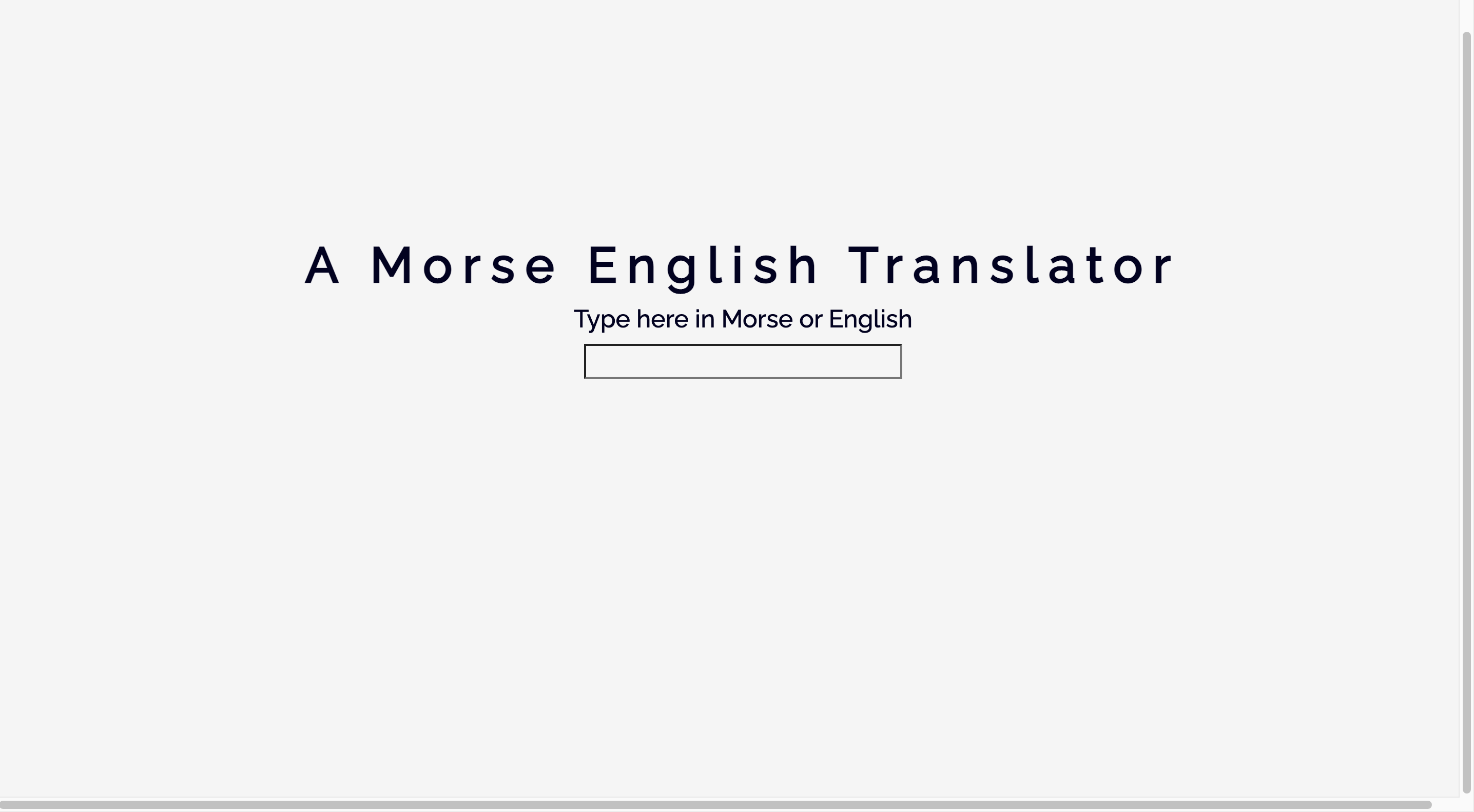 Screenshot of translator