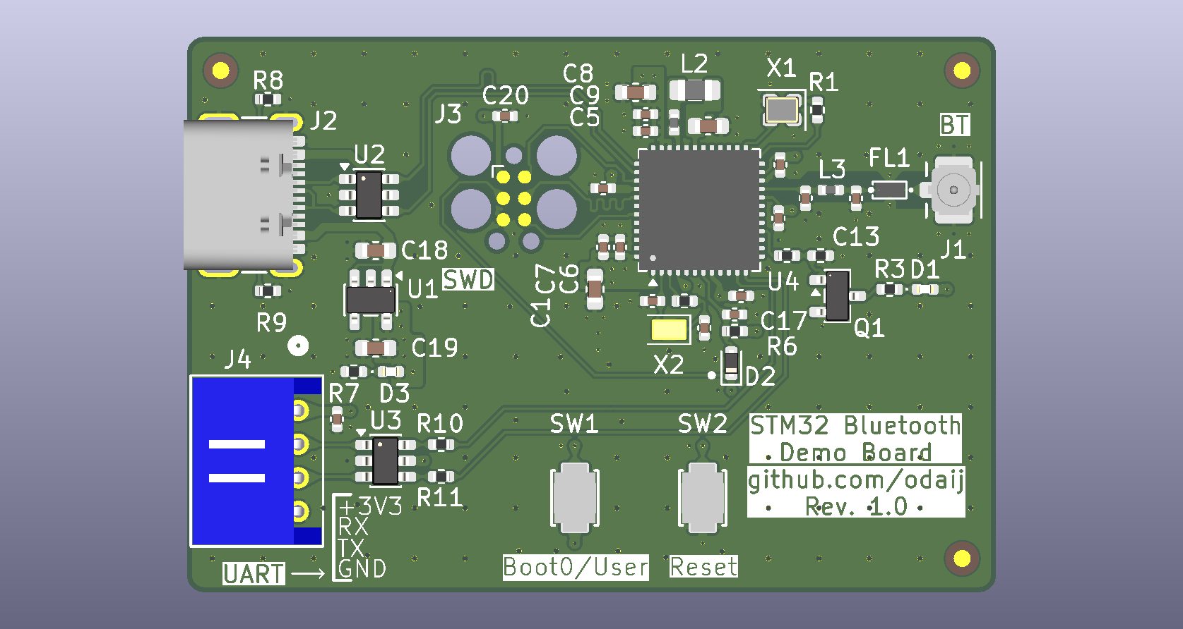 Stm32-bt board, from the project README