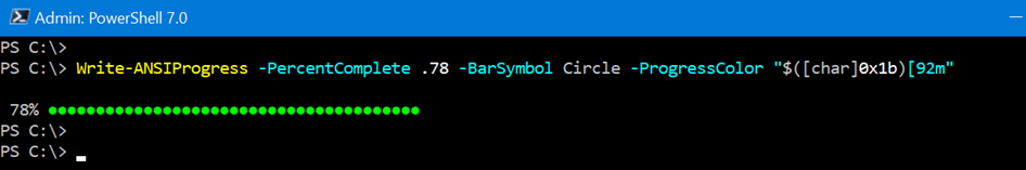 Write-ANSIProgress simple