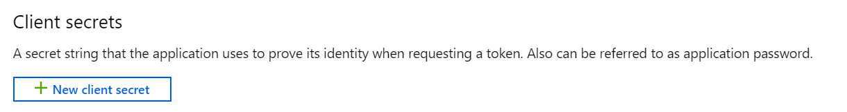 Azure AD Client Secret