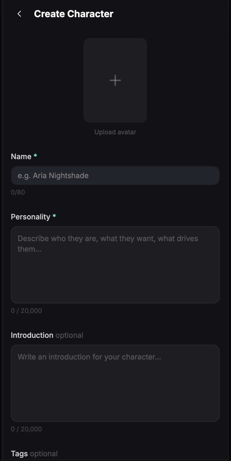 Create Character