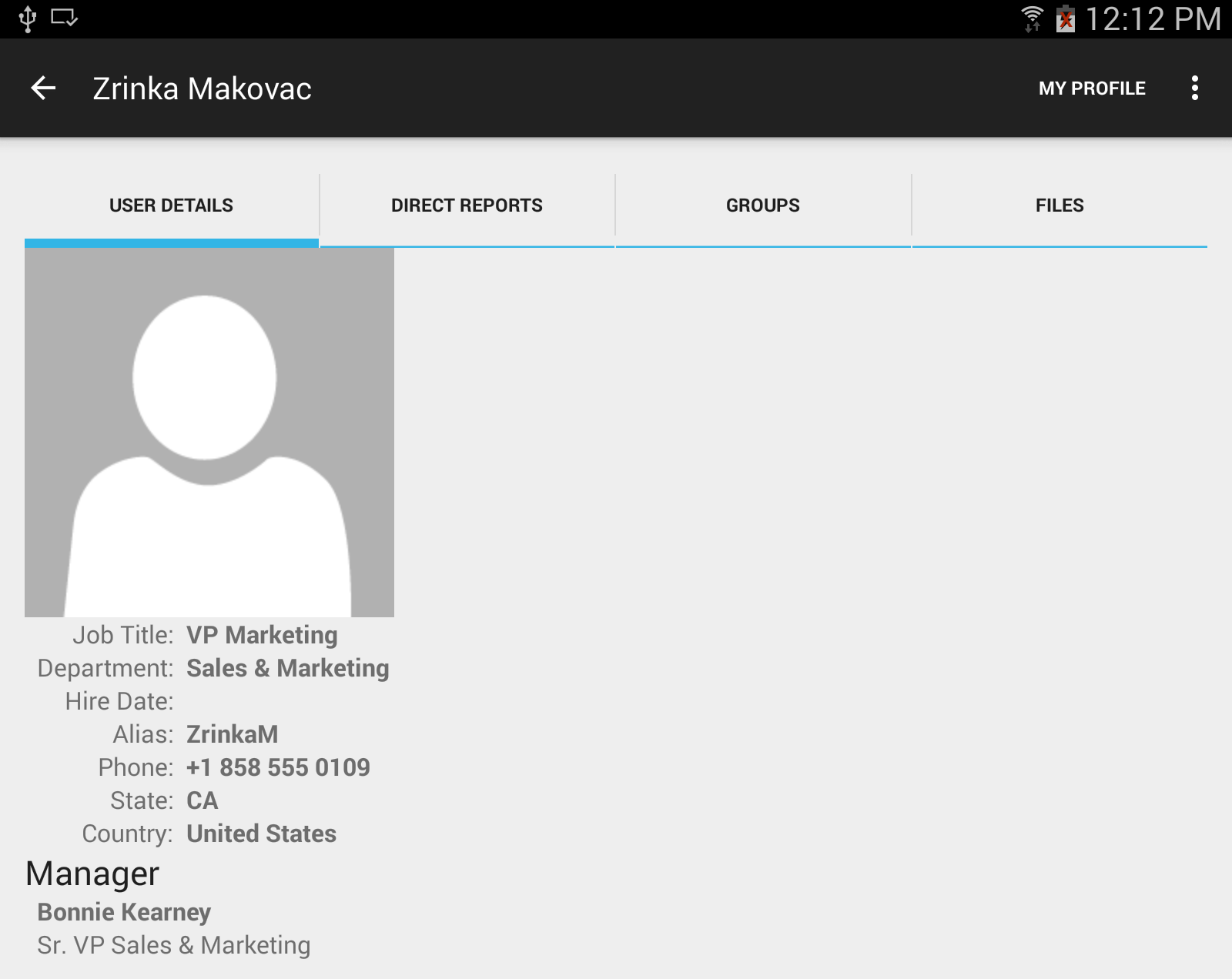 O365 Android Microsoft Graph Profile