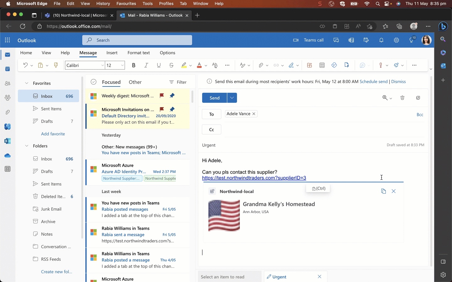 Link unfurling in Teams and Outlook