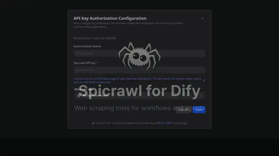 Spicrawl for Dify: install, add your key, then Scrape, Extract and Batch scrape in workflows and agents