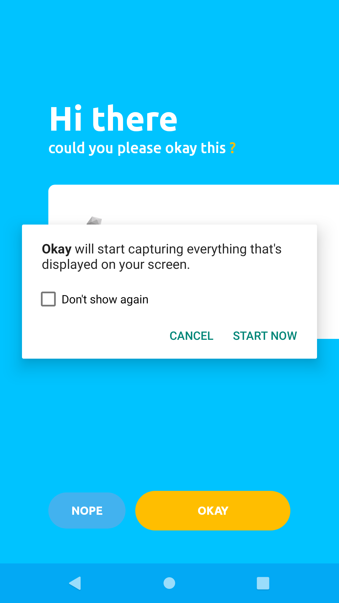 Permission Screen