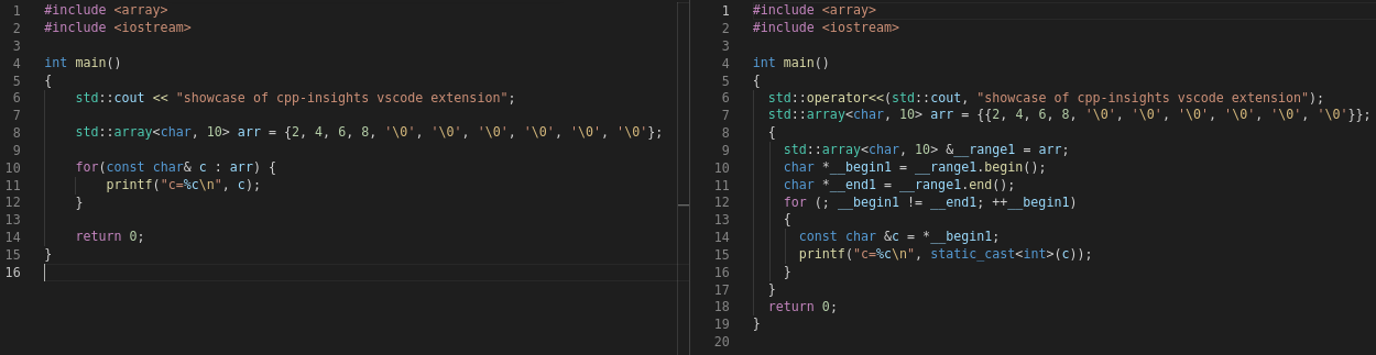 Show C++ insights