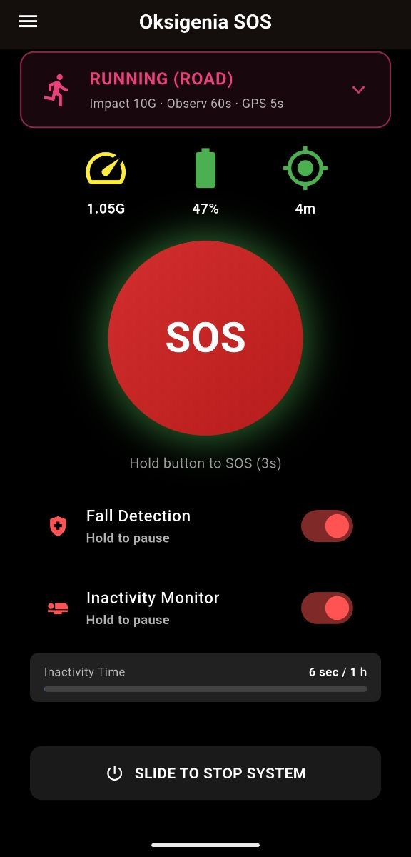 Screenshot 1 of Oksigenia SOS — opens full size