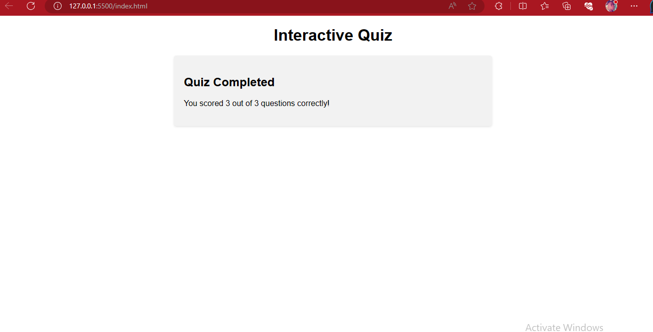 Quiz Result