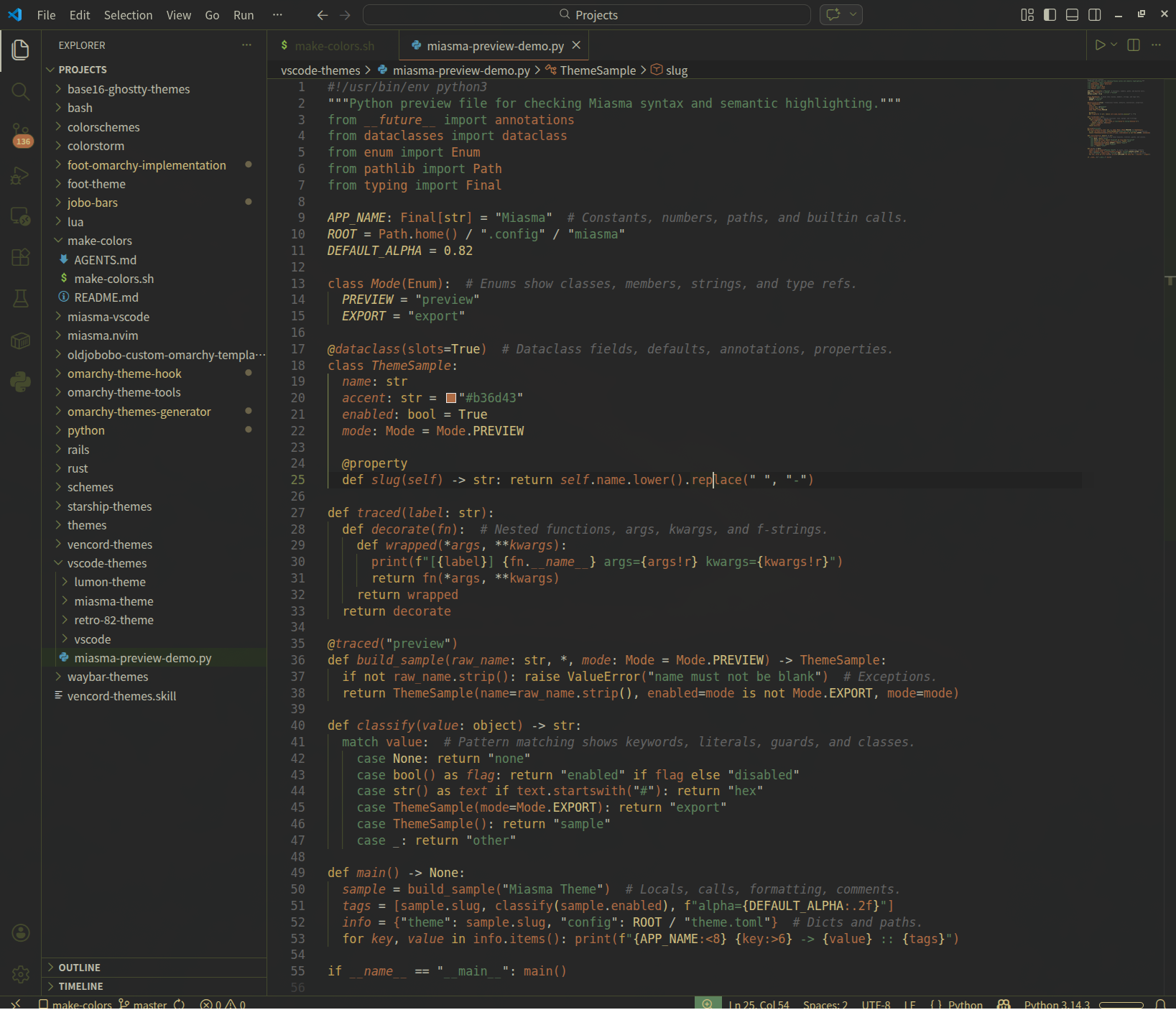 Miasma Theme Preview