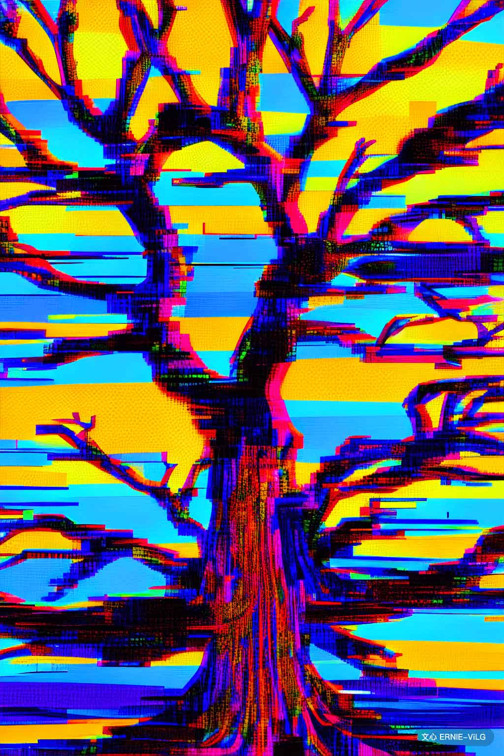 065_Yggdrasil，世界树和地球融合在一起,故障艺术_009