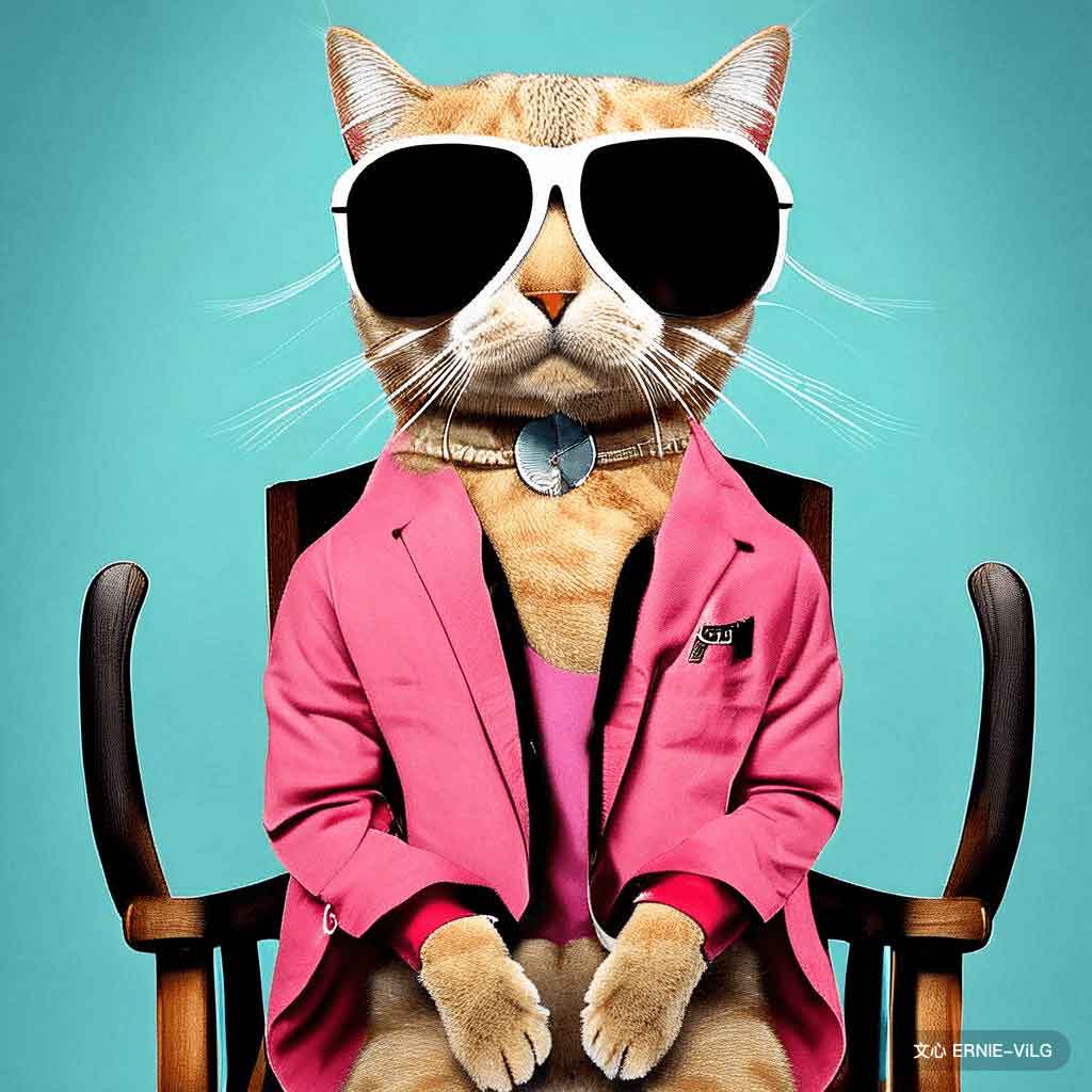 00274_000_一只猫坐在椅子上，戴着一副墨镜,嘻哈风格