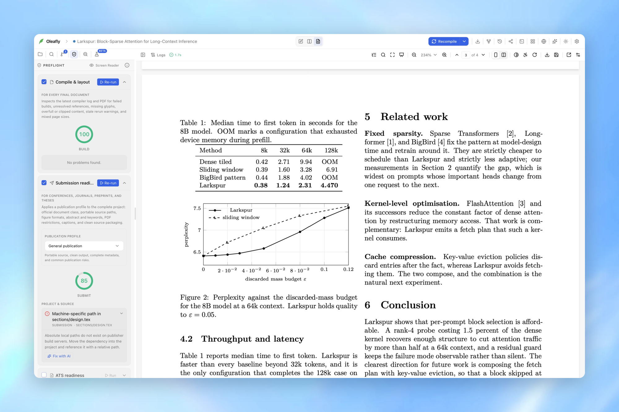 Oleafly Preflight listing reference, figure and accessibility findings