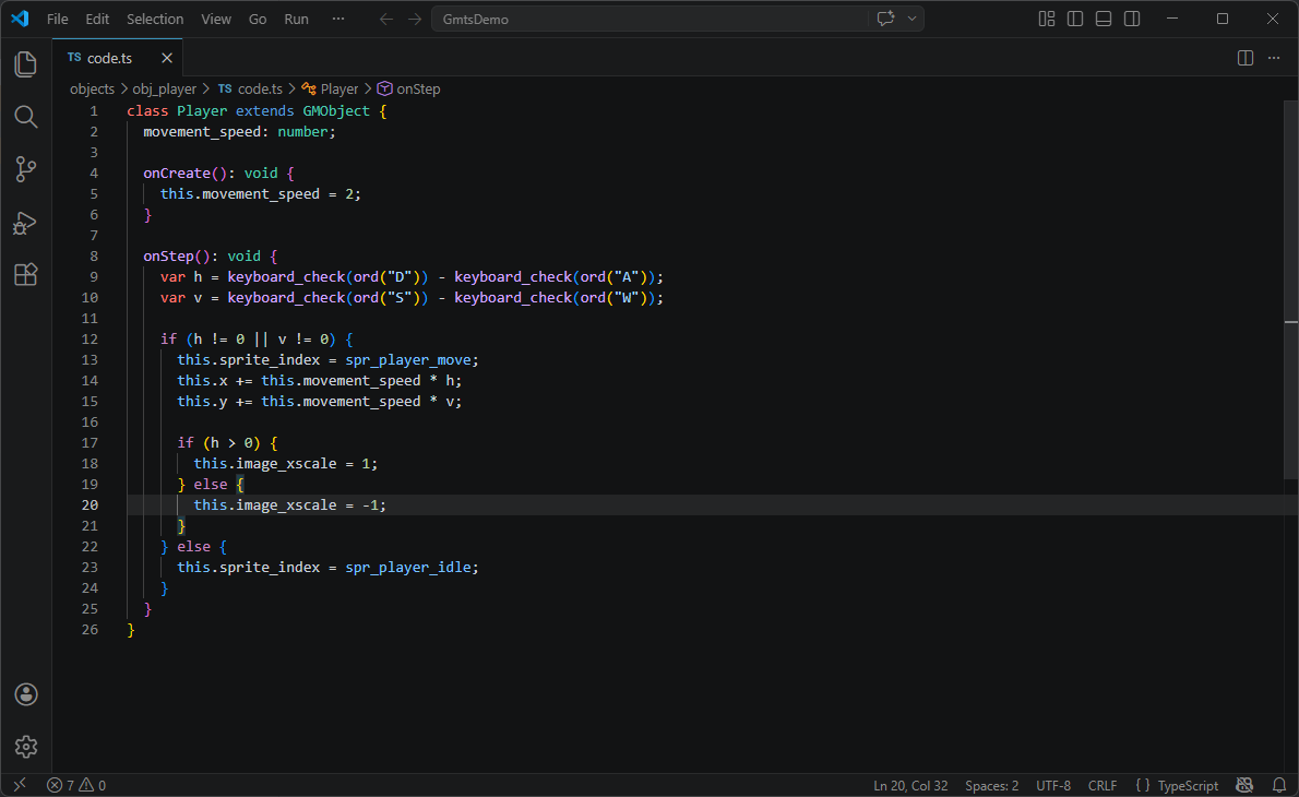 Gamemaker with typescript and VS Code