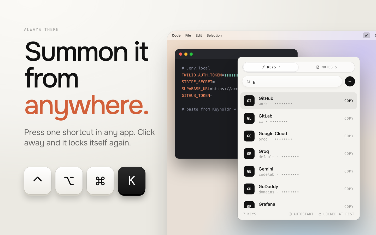 Keyholdr screenshot 3