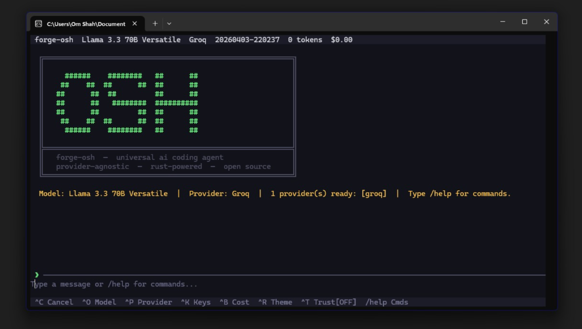 Forge-OSH interface screenshot 2