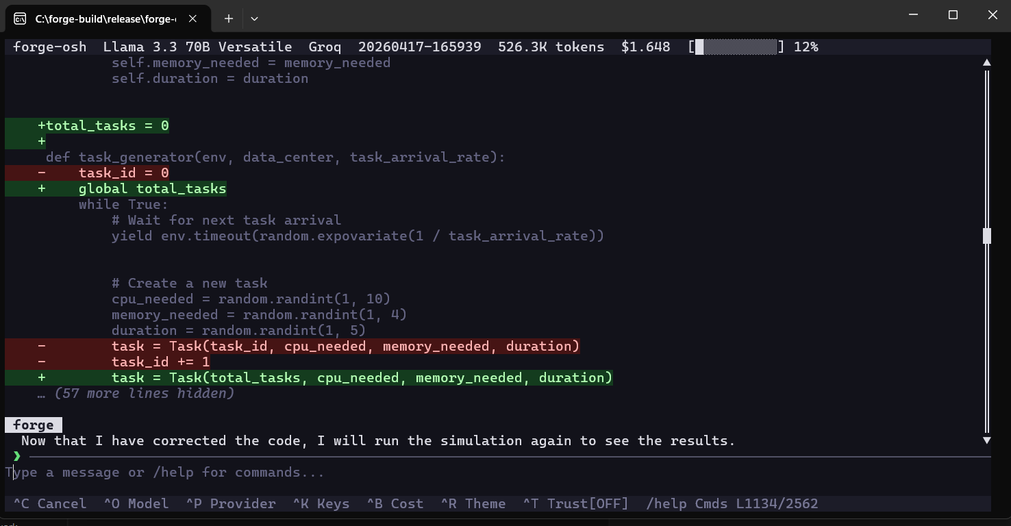 Forge-OSH interface screenshot 3