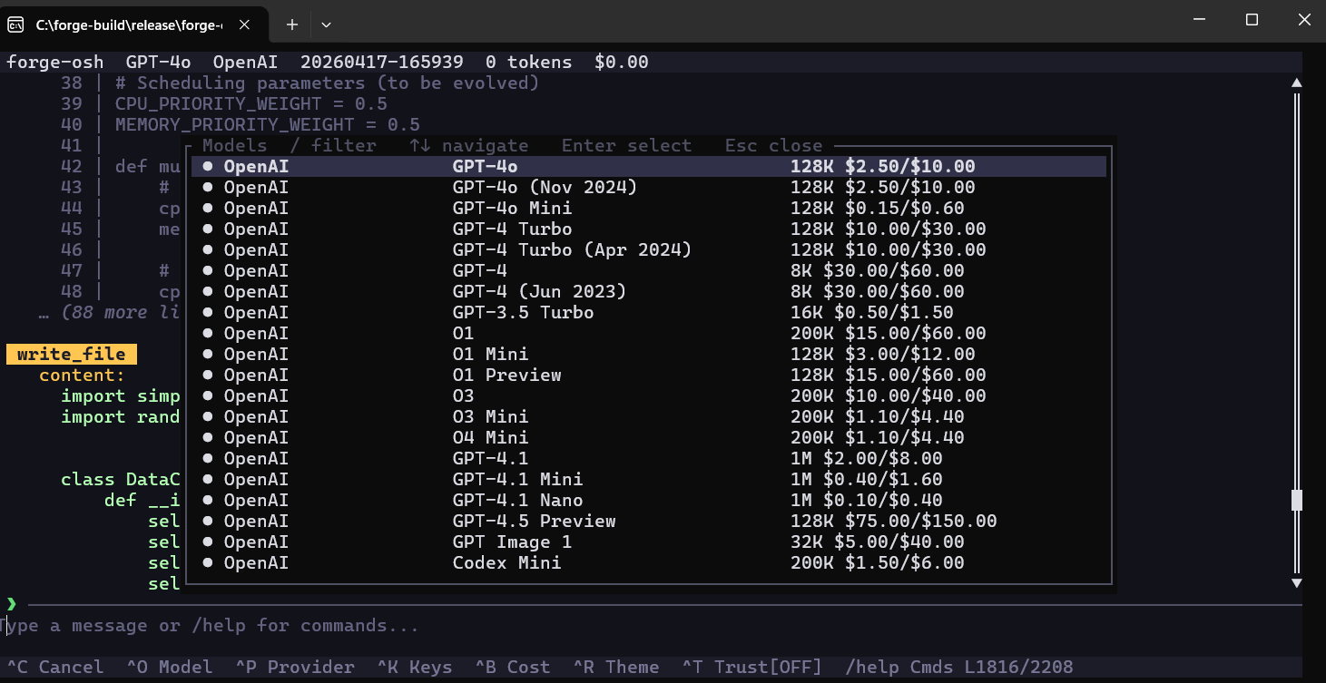 Forge-OSH interface screenshot 6