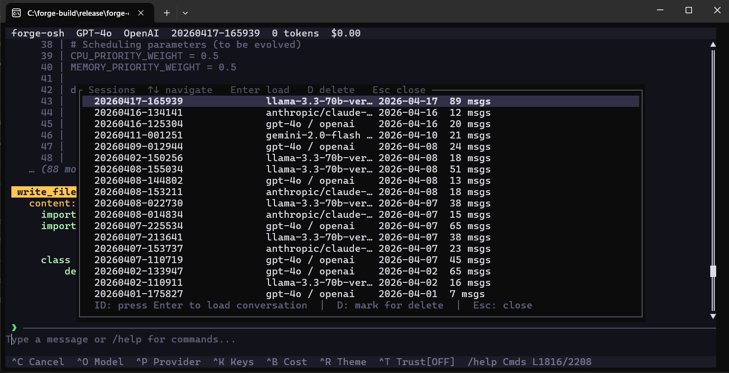 Forge-OSH interface screenshot 7