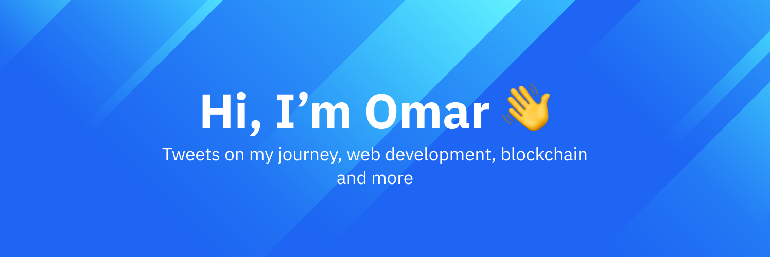 Hey there, I'm Omar. I'm a full-stack developer and a Python enthusiast!