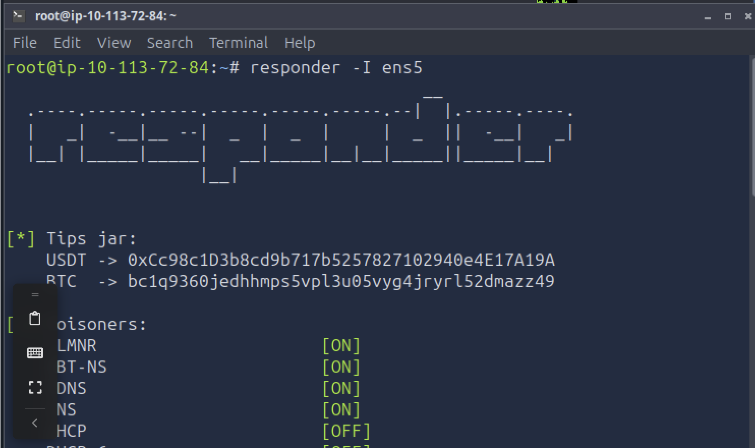 responder listening on ens5