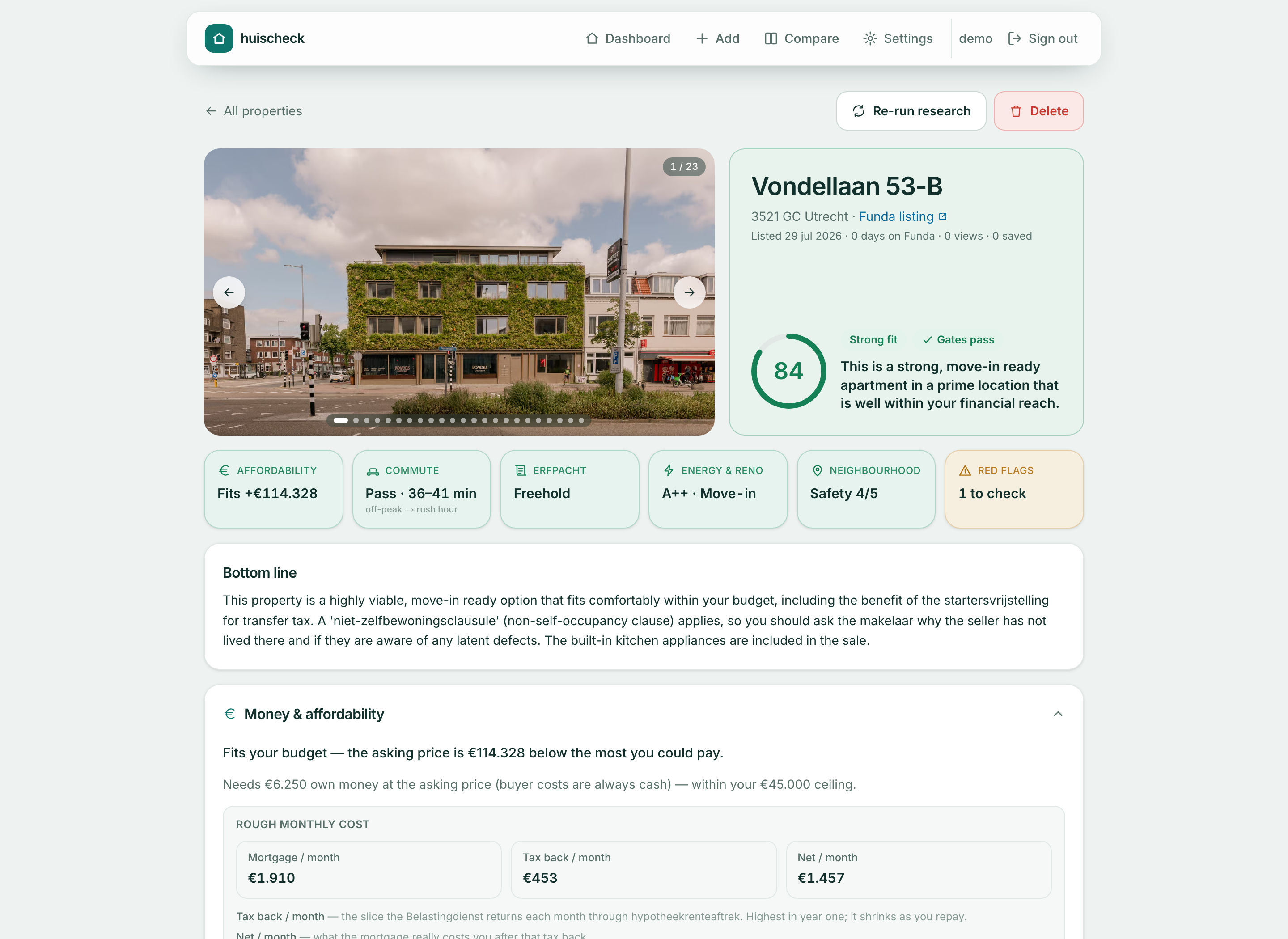 Property report header