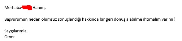 Kartaca Feedback İsteği