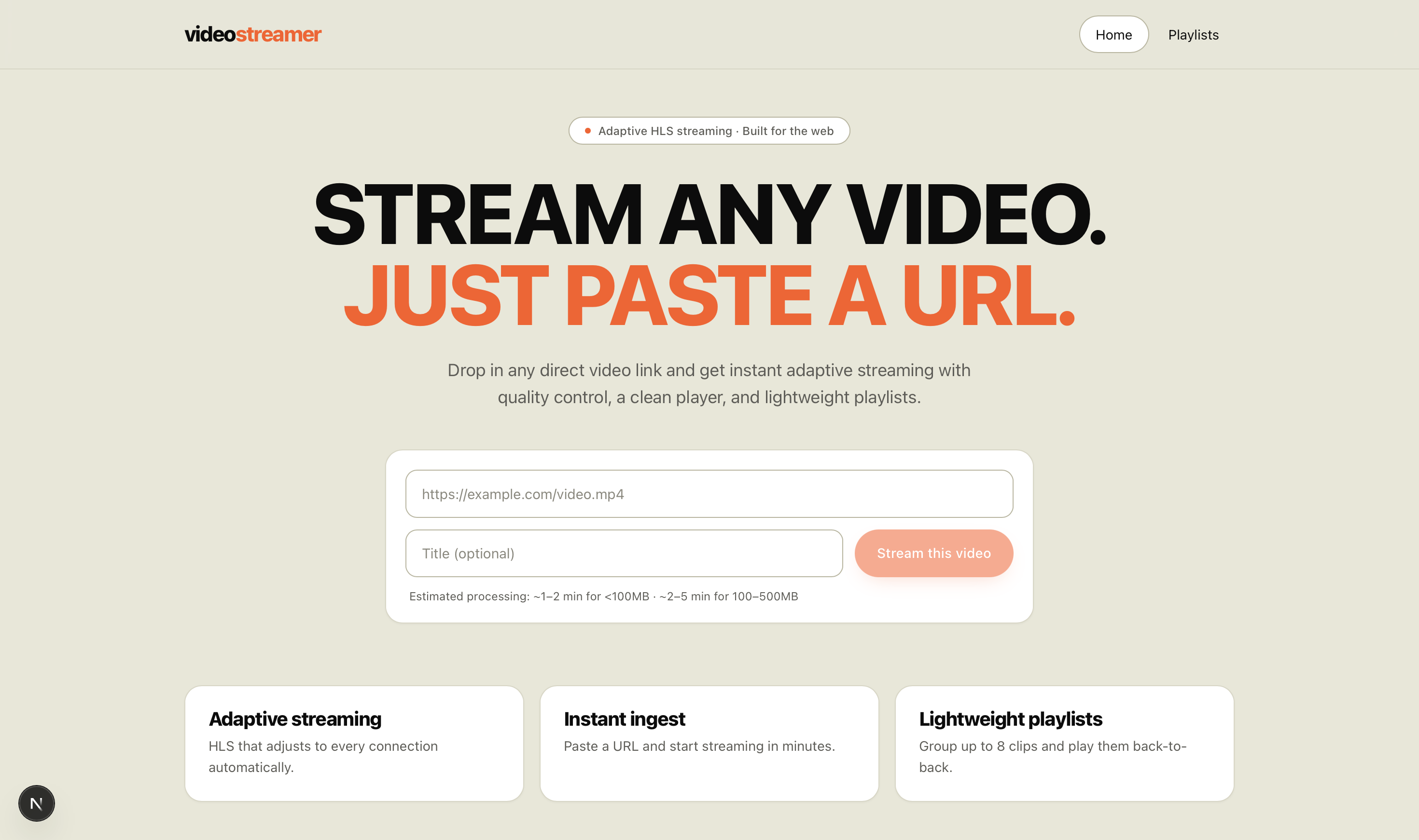 Video Streamer
