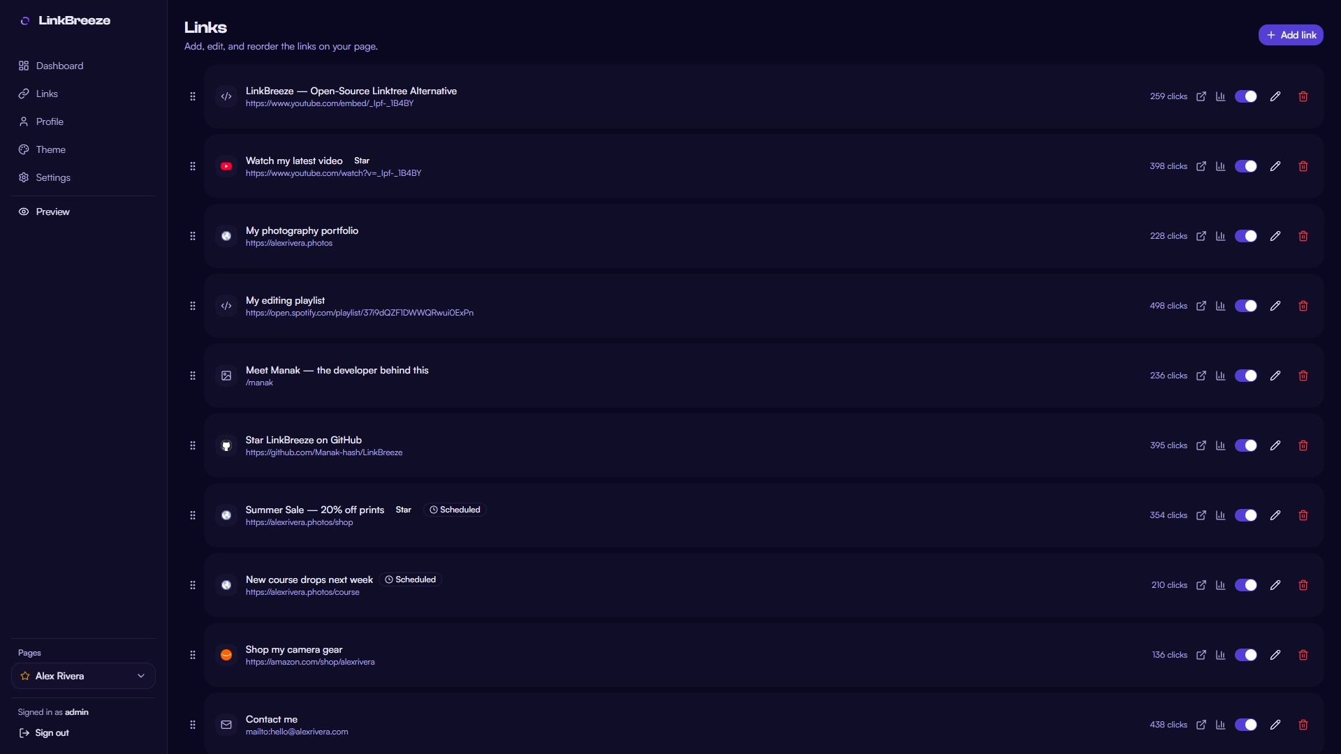 Links Page