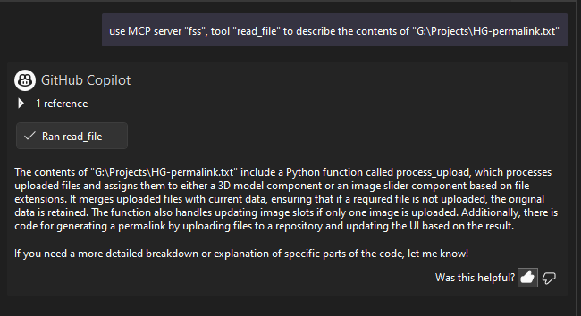 Step 2: Example of viewing the server response in Visual Studio 2022