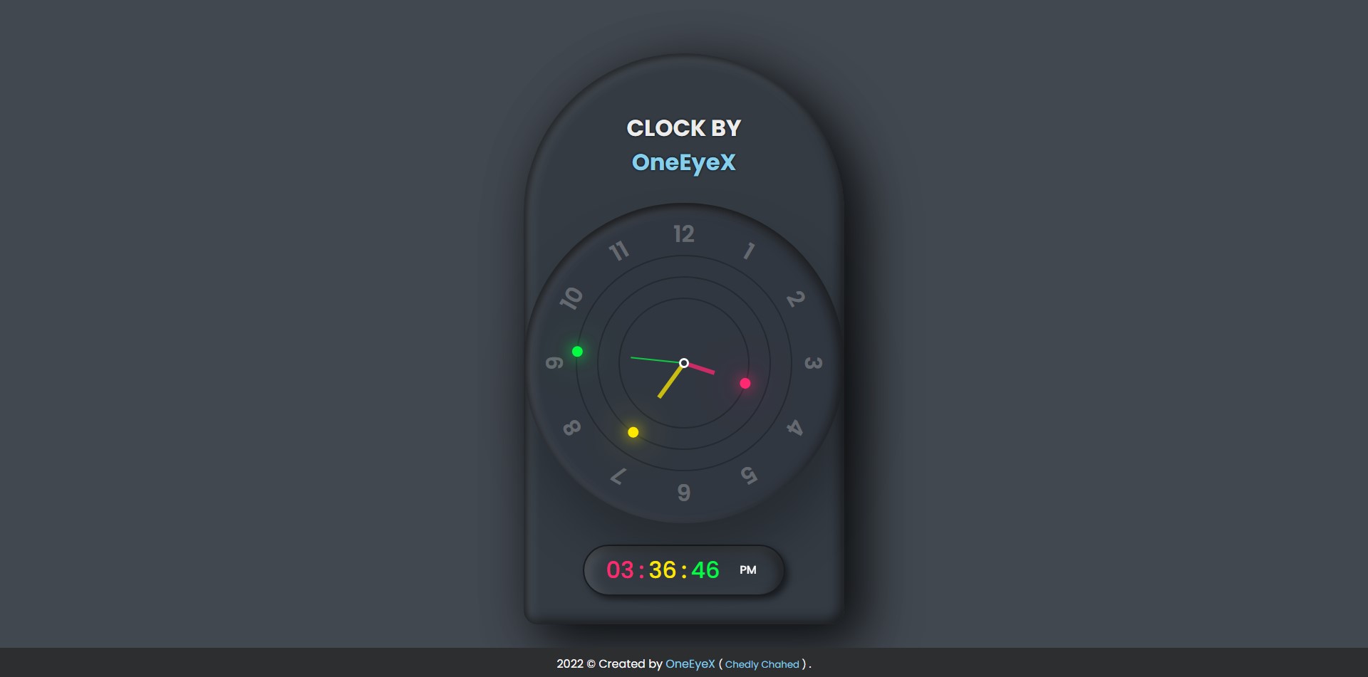 Clock By OneEyeX Screen Shot