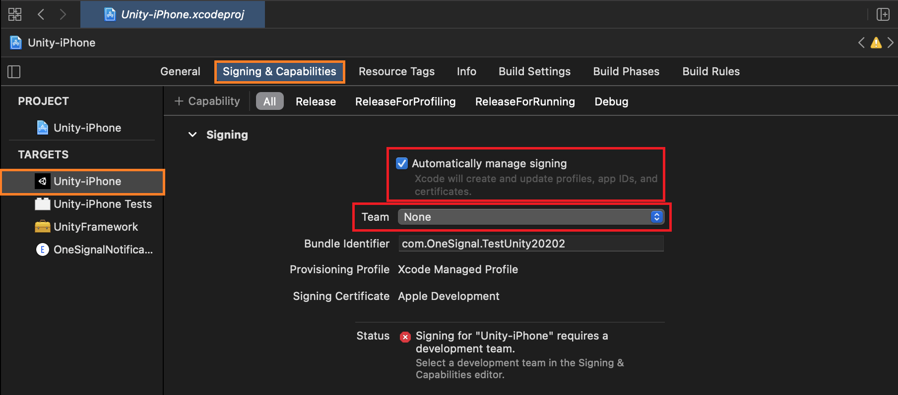 automatically manage signing