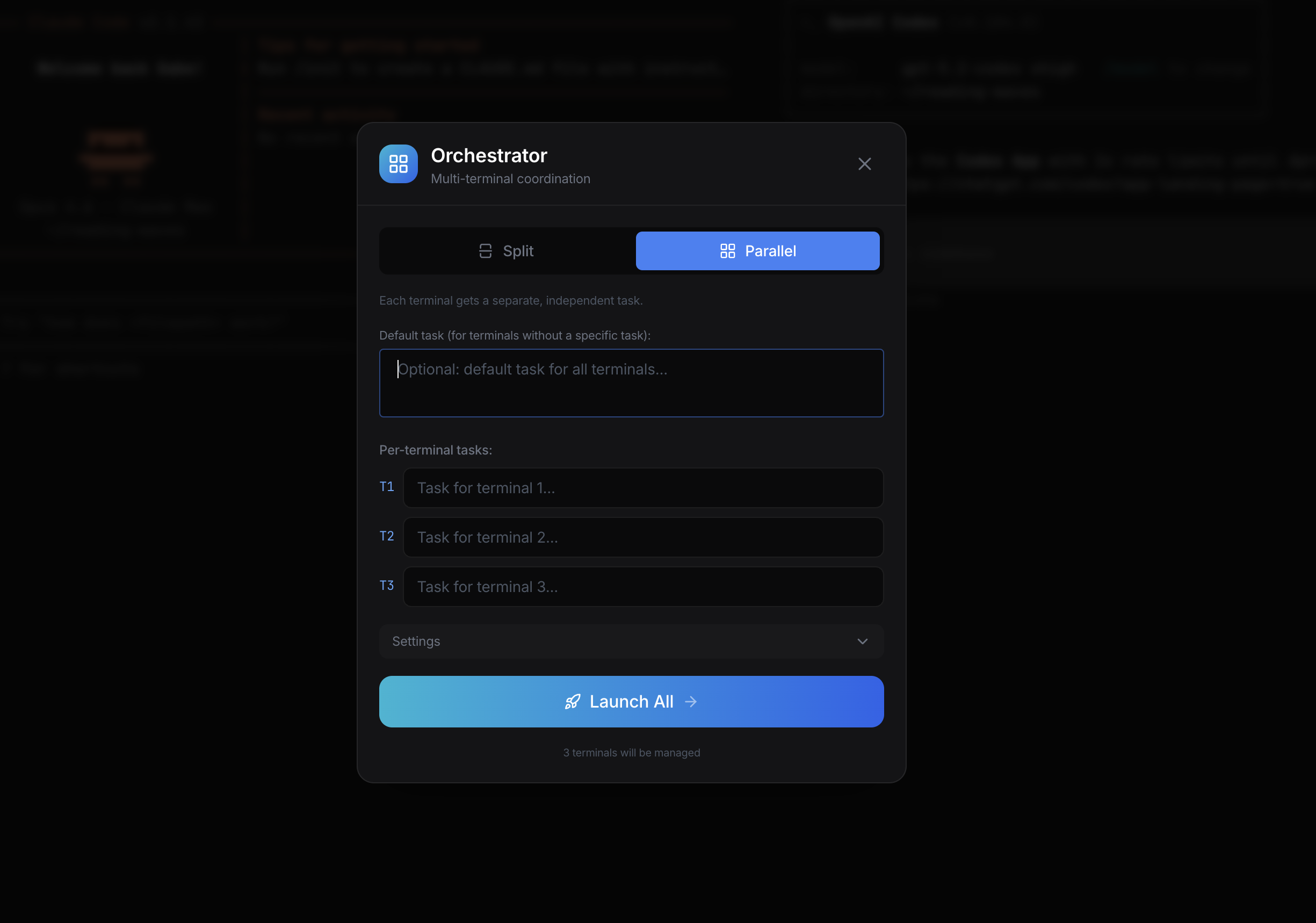Orchestrator - Multi-terminal coordination