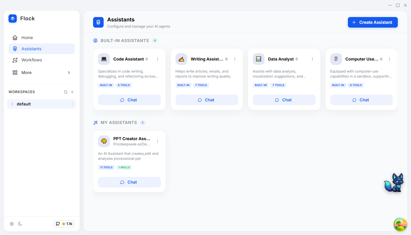Flock Assistants Screenshot