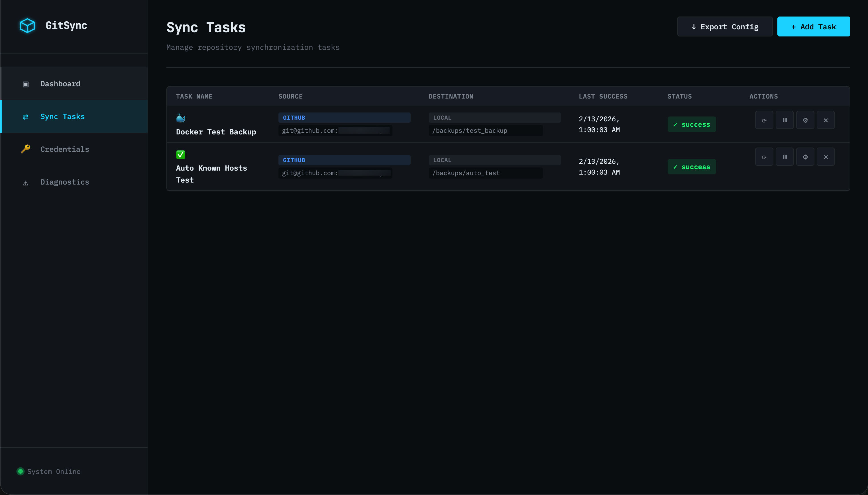 Sync Tasks