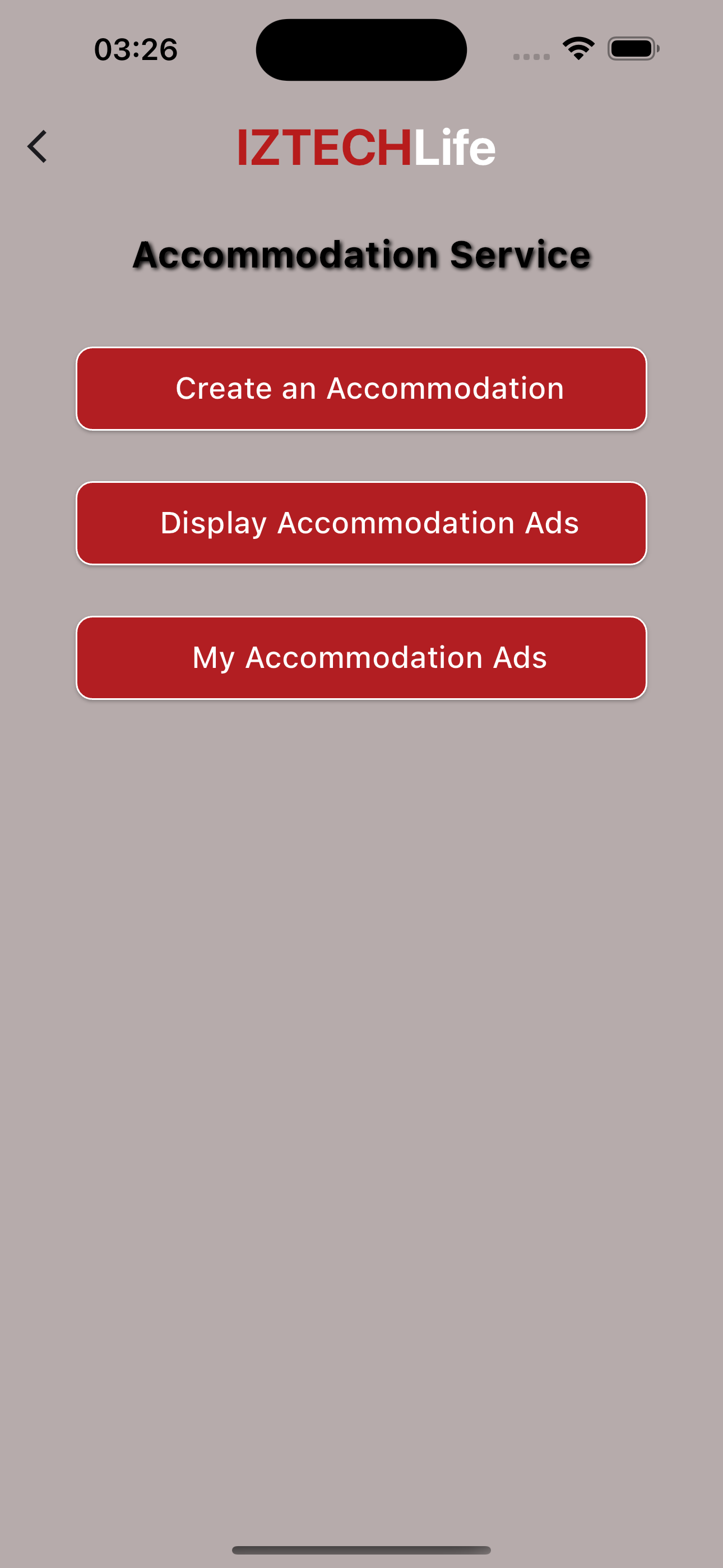 Accommodation Features Page