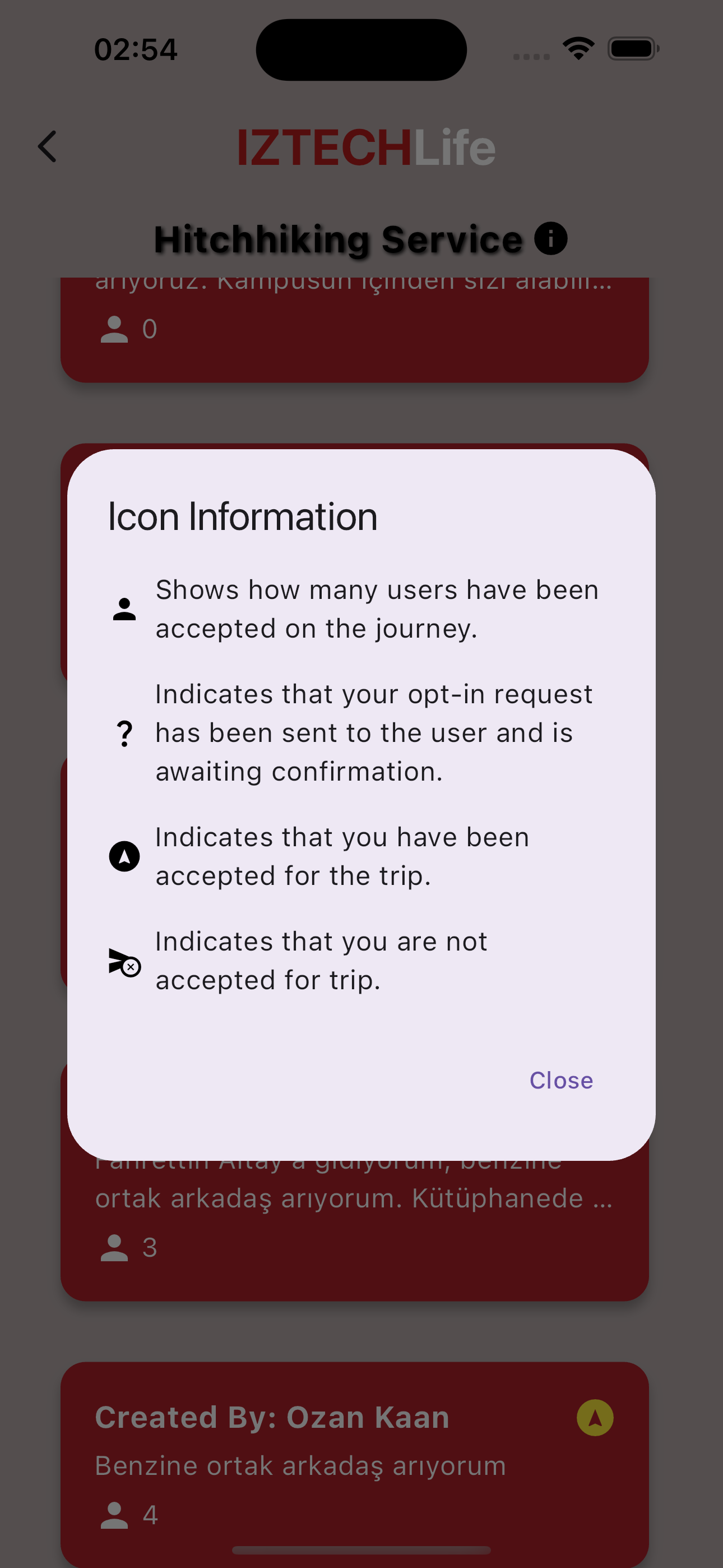 Hitchhiking Icon Info Part