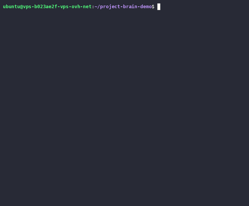 Project Brain in action — the agent reads the project map, recalls how the cache fix was done, and refuses to silently redo verified work