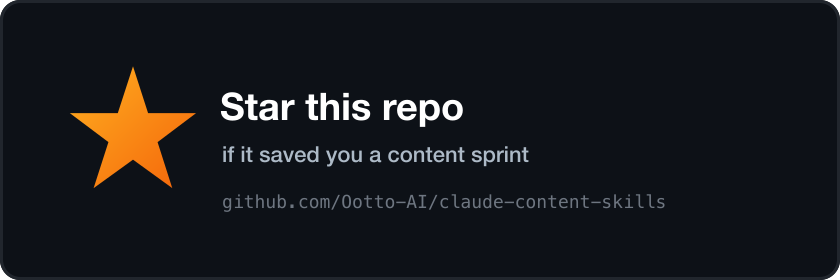 Star claude-content-skills on GitHub