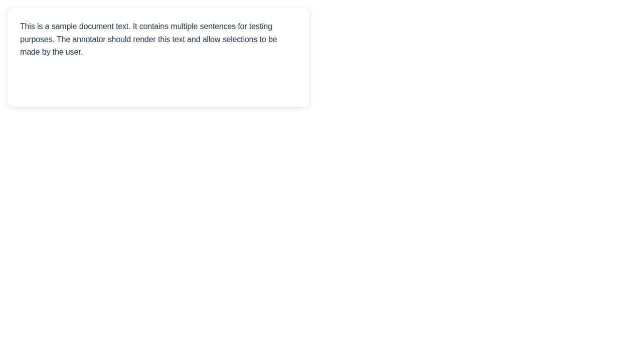 Text annotation interface