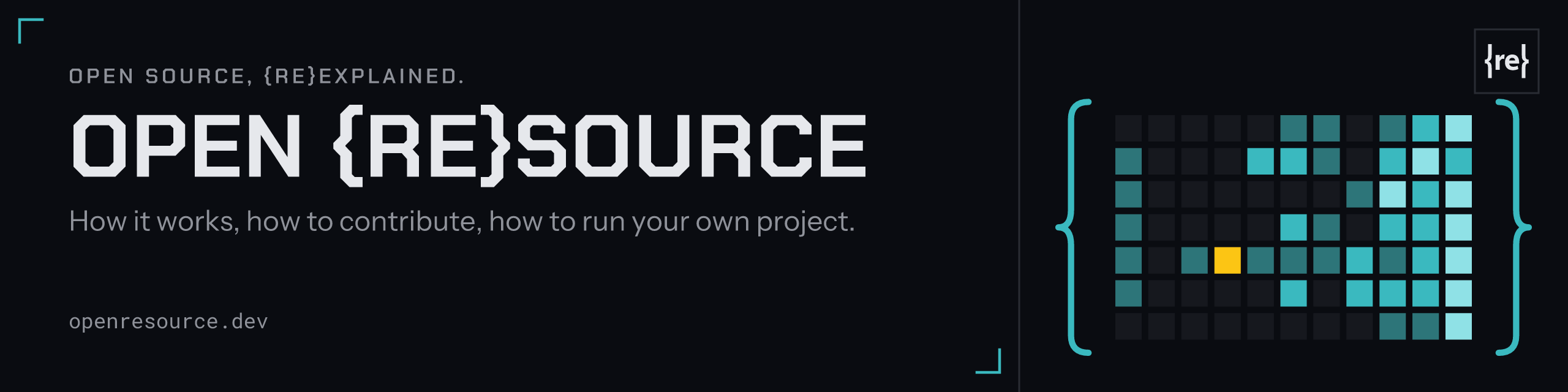 Open {re}Source. Open source, {re}explained: how it works, how to contribute, how to run your own project.