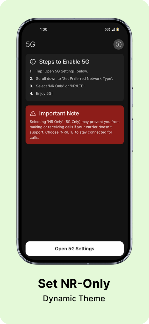 Screenshot 3 of 5G Switcher — opens full size