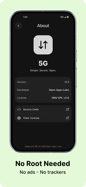 Screenshot 4 of 5G Switcher — opens full size
