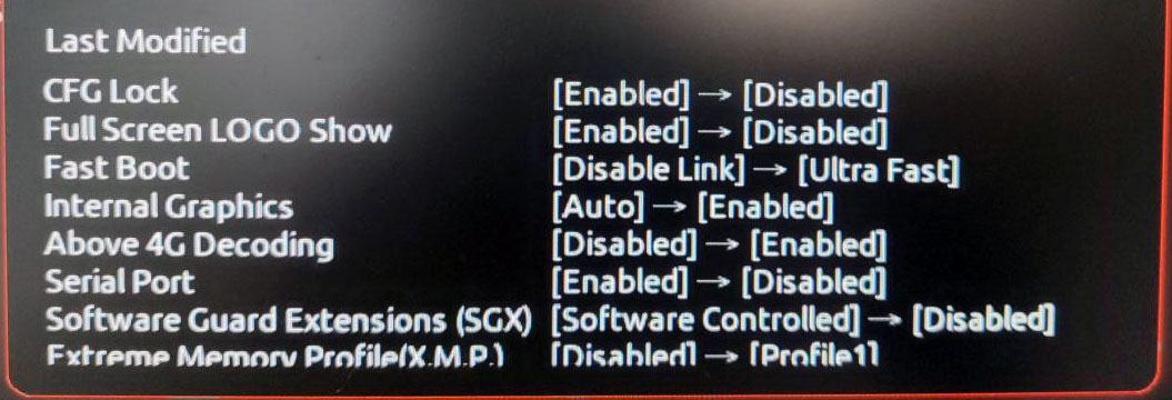 Bios Config