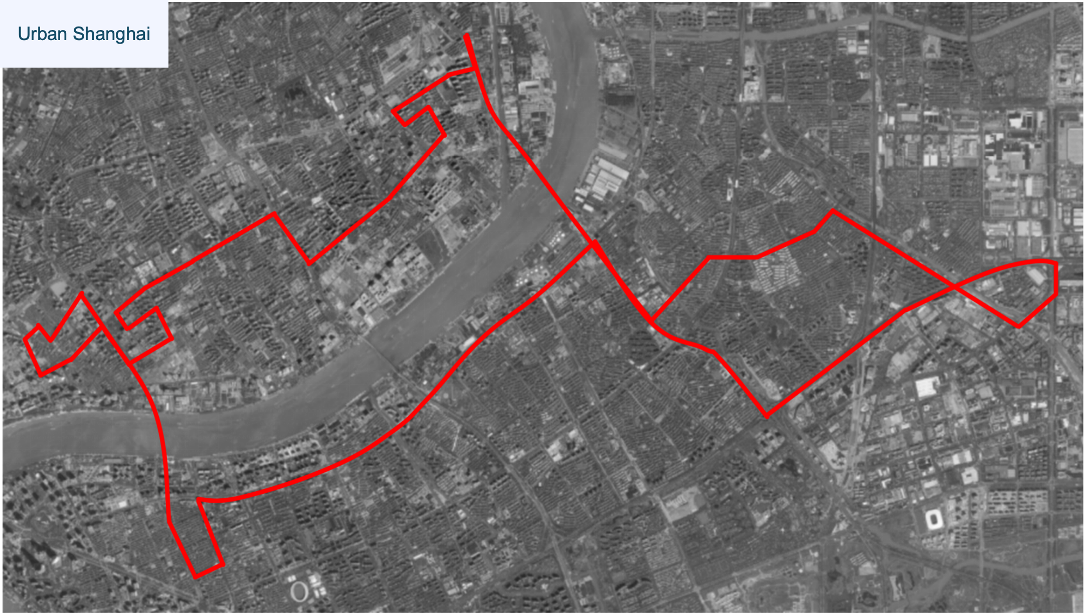 On-road test route (urban roads)