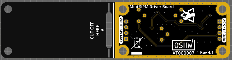 Back side rendering of the PCB